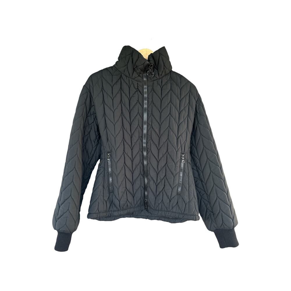 Authentic PRADA Women’s Black Winter Ski Jacket with Quilted Detail Size 6